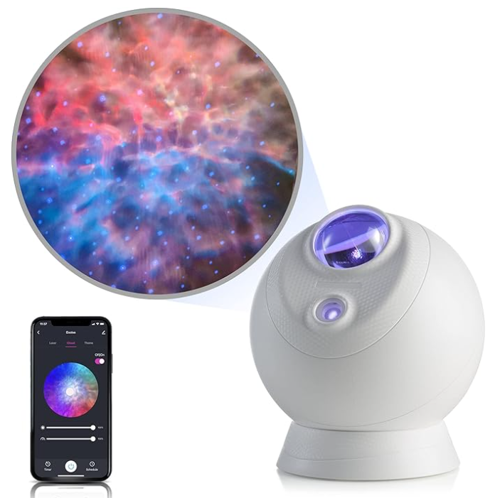 BlissLights Sky Lite Evolve - Star Projector, Galaxy Projector, LED Nebula Lighting, WiFi App, for Meditation, Relaxation, Gaming Room, Home Theater, and Bedroom Night Light Gift (Blue Stars)