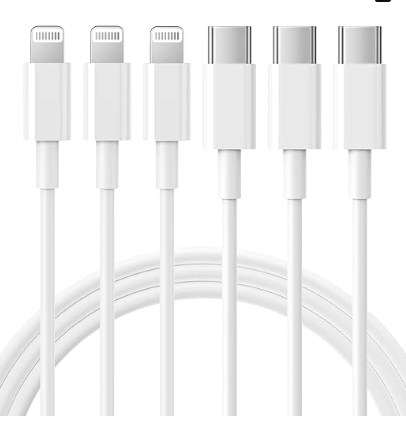 USB C to Lightning Cable 3Pack 6FT [Apple MFi Certified] iPhone Fast Charger Cable USB-C
