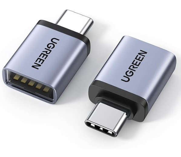 UGREEN USB C to USB Adapter 10Gbps, 2 Pack Type A Female to Type C Male Adaptor Aluminum OTG Cable Compatible with iPhone 16 15 Pro Max MacBook Air iPad Galaxy S24, Thunderbolt 4/3 Devices Space Gray