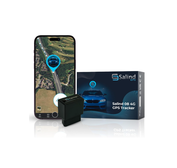 Salind GPS Permanent Battery via OBD 2 - Tracker for Vehicles, 4G LTE Real Time Monitoring & Tracking Device for Cars, Trucks, Fleets, Full Global Coverage, Car Tracking with Alarm Notifications