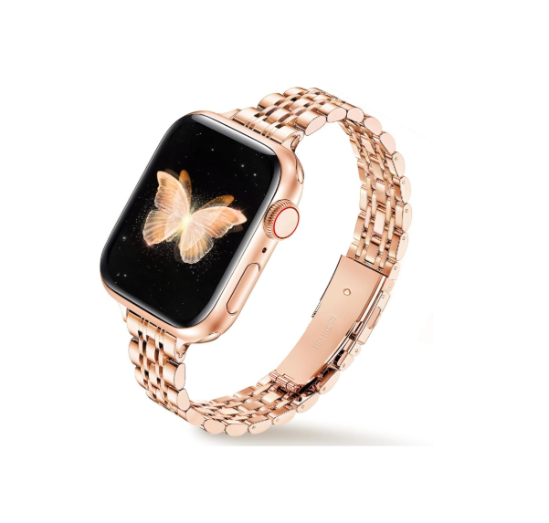 Ocaer Compatible with Apple Watch Strap 42mm 41mm 40mm 38mm, Slim Stainless Steel Metal Band for Apple Watch-8