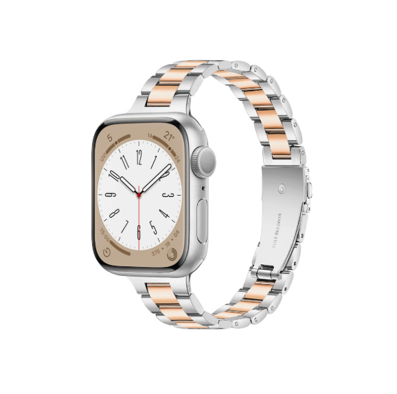 Vamyzji Metal Band Compatible with Apple Watch Strap 41mm 40mm 38mm for Women/Men, Stainless Steel Slim Metal Apple Watch Band for iWatch Series 9 Series 8 Series 7 6 5 4 3 2 1iWatch SE (Silver)