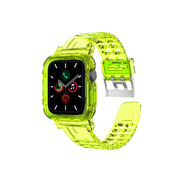 ZUSLAB iWatch Bumper Case Band Strap for Apple Watch Series 6/5/4/3/2/1/SE 42mm 44mm - Clear-7