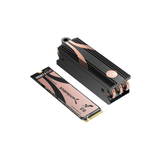 SABRENT Rocket 4 Plus SSD with Heatsink 8TB PCIe Gen 4 NVMe M.2 2280 Internal Solid State Drive, Extreme Speed, Heat Management [SB-RKT4P-HTSP-8TB]