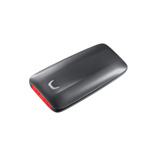 SAMSUNG X5 Portable SSD 1TB - Up to 2800MB/s -Thunderbolt 3 NVMe External Solid State Drive, Gray/Red (MU-PB1T0B/AM)