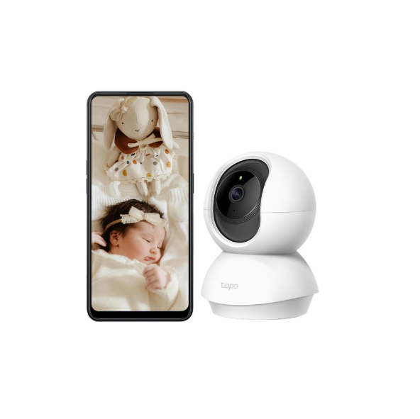 TP-Link Tapo Pan/Tilt AI Smart Home Security Wi-Fi Camera, Baby Monitor, 1080P, Motion & Person Detection, Notifications, Night Vision, SD Card Slot, Voice Control, No Hub Required (Tapo C200)