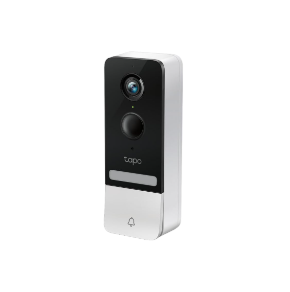 TP-Link Tapo Smart Battery Video Doorbell, Home Security System, 2K 5MP, Colour Night Vision, Flexible, Smart AI Detection, IP64, Anti-theft Alarm, Two-Way Audio, 180-Day Battery Life (Tapo D230S1)