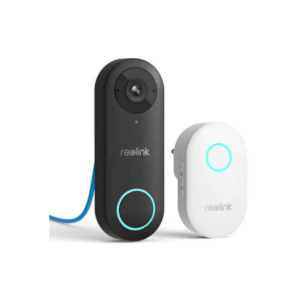 REOLINK Video Doorbell Camera with Chime, Wired PoE IP Security Cam Outdoor, 5MP 180° Diagonal, Two-Way Talk, Humanoid Detection, Plug & Play, Secured Local Storage, No Monthly Fee, DoorbellPoE