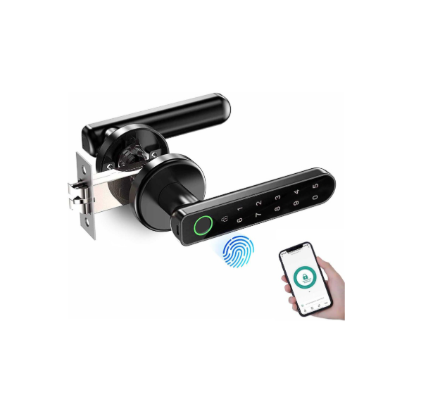TEKXDD Smart Lock Fingerprint Door Lock, Keypad Deadbolt Lock Keyless Entry Door Lock Deadbolt, Front Door Lock with Key, Fingerprint Lock for Door, Biometric Electronic Door Locks with Deadbolt