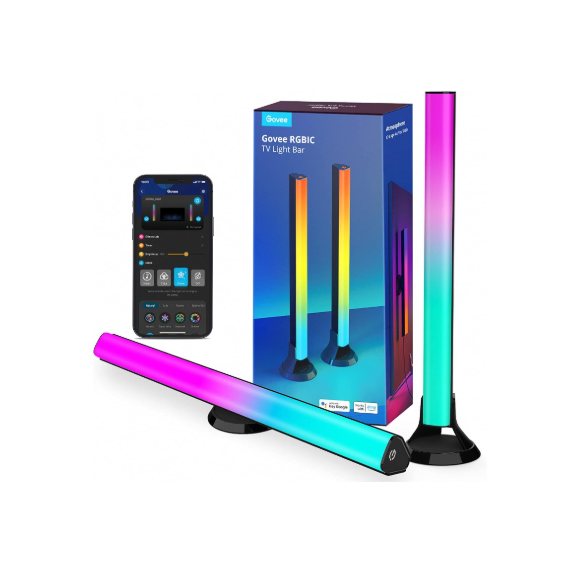 Govee RGBIC TV Light Bars, 15 Inches WiFi TV Backlight with Double Light Beads, Smart Light Bars with Multiple Placement Options Suitable for 45-70 inch TVs, Work with Alexa and Google Assistant