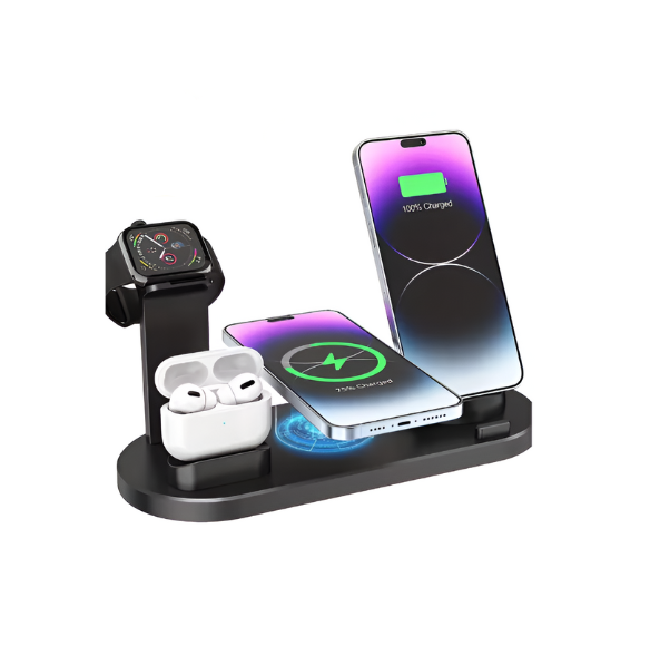 30W 7 in 1 Wireless Charger Stand Pad For iPhone Apple Watch Airpods Pro iWatch