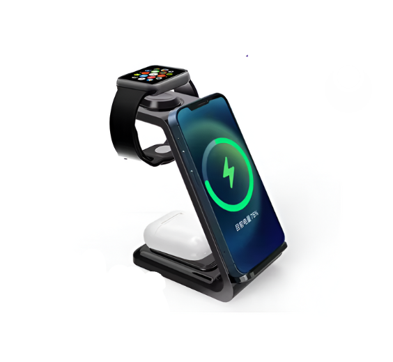 100W Wireless Charger 3 In 1 Stand Dock For Apple Watch 8 7 AirPods iPhone15 14 13 12 11 XS X 8 Induction Fast Charging Station