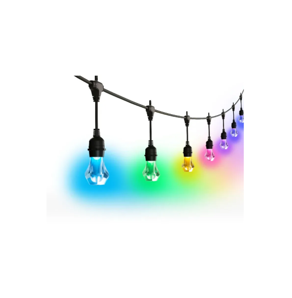 Nanoleaf Essentials Smart Multicolour Outdoor String Lights Smarter Kit (Matter compatible) - 15 m