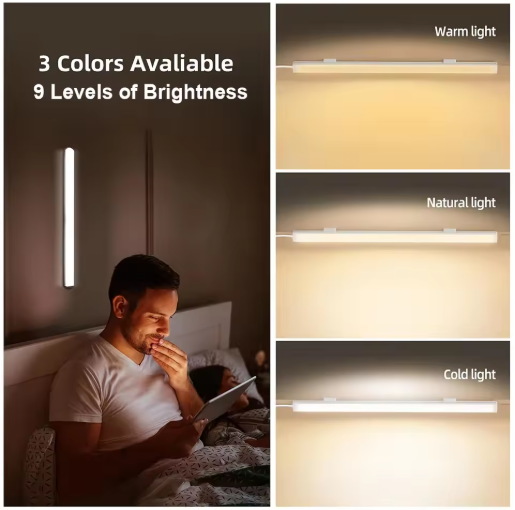 USB Plug Under Cabinet LED Lighting Dimmable 3 Colour Changeable LED Night Light Kitchen Bedroom Lighting With Magnetic Strip