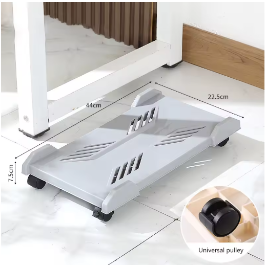 Computer Tower Stand Adjustable Mobile CPU Stand Gaming PC Case With 4 Caster Wheels Most For Most PC Computer Under Desk Holder