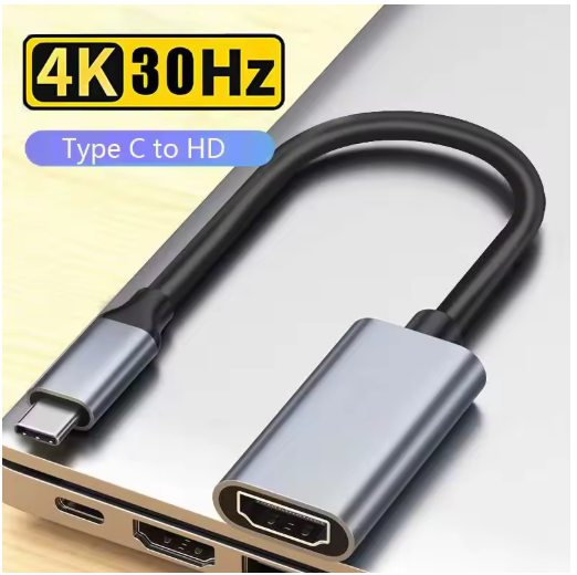 Type C to HDMI-compatible Cable USB C to HDMI Converter HD 4K USB 3.1 HDTV Cable Adapter for MacBook Chromebook Samsung Xiaomi