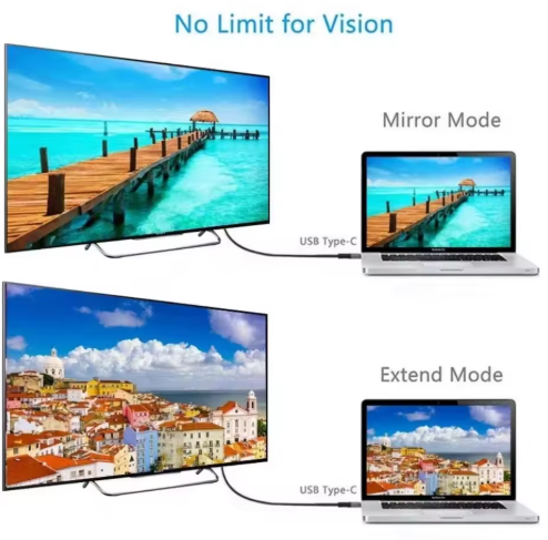 4K 60Hz USB C to HDMI Cable Type C Adapter HDTV Converter Cable for iPhone 16 TV Converter MacBook Air iPad Samsung Laptop