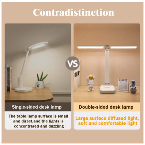 LED Desk Lamp USB Rechargeable Table Lamp 3 Levels Dimmable Touch Desk Lighting Eye Protection Foldable For Bedroom Desk Light