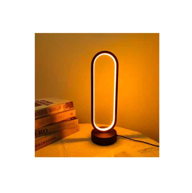 1PC Lamp bedroom Ring Lamp Living Room Three-color Dimming Bedside Lamp LED Night Light