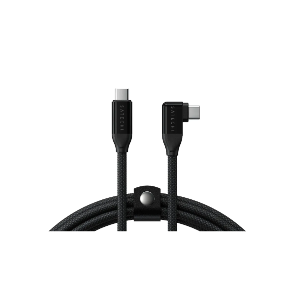 Right-Angle USB-C to USB-C Data and Charge Cable (1m)