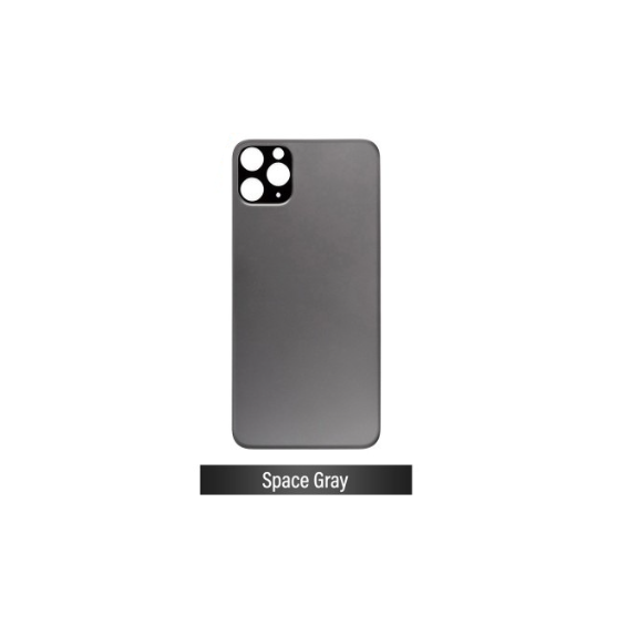 Rear Glass With 3M Adhesive Replacement for iPhone 11 Pro Max (NO LOGO)-Space Gray