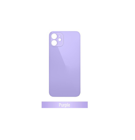 Rear Glass With 3M Adhesive Replacement for iPhone 12 (NO LOGO)-Purple