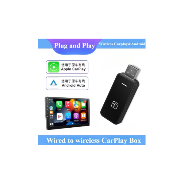 2 in 1 Wireless Carplay Adapter for Apple IOS Android Auto Smart USB Plug and Play