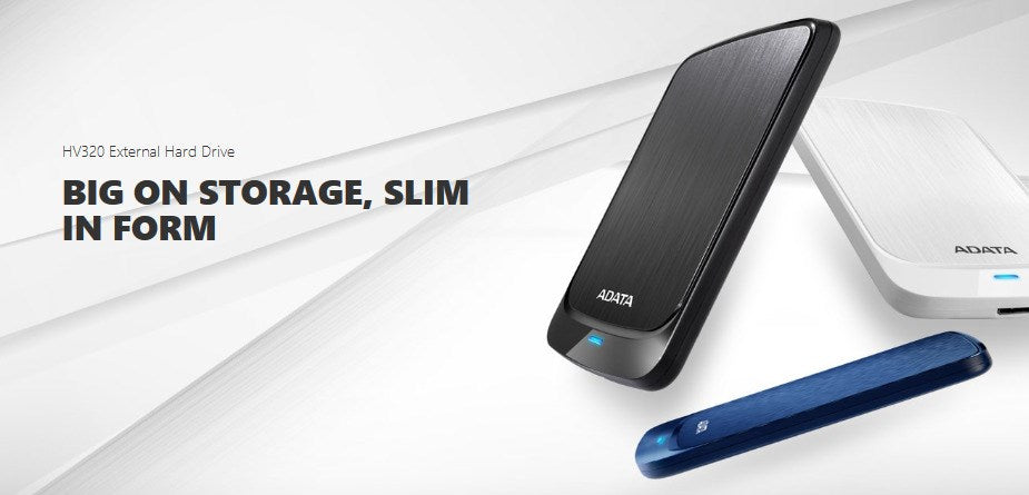 ADATA HV320 4 TB USB 3.0 Slim Portable External Hard Drive – Black