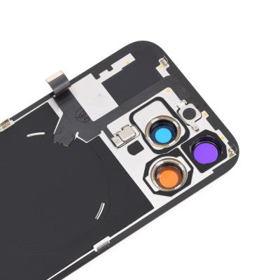 AMPLUS Rear Cover Glass with Camera Lens Glass and Wireless NFC Charging with Flash Flex Cable for iPhone 16 Pro Max-4