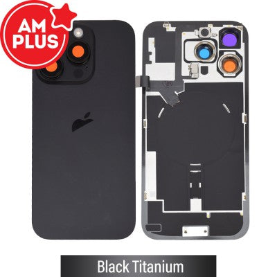 AMPLUS Rear Cover Glass with Camera Lens Glass and Wireless NFC Charging with Flash Flex Cable for iPhone 16 Pro Max-3
