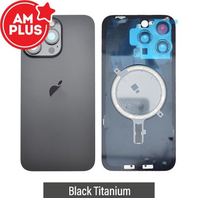 AMPLUS Rear Cover Glass with Camera Lens Glass and MagSafe Magnet for iPhone 15 Pro Max-2