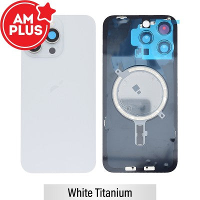 AMPLUS Rear Cover Glass with Camera Lens Glass and MagSafe Magnet for iPhone 15 Pro Max-3
