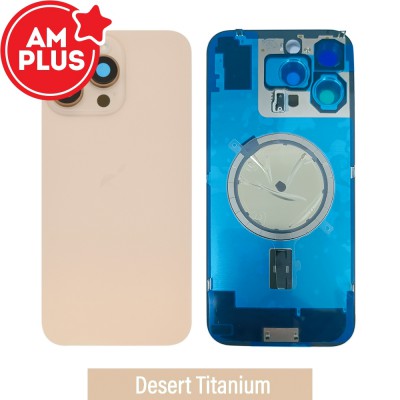 AMPLUS Rear Cover Glass with Camera Lens Glass and MagSafe Magnet for iPhone 16 Pro Max