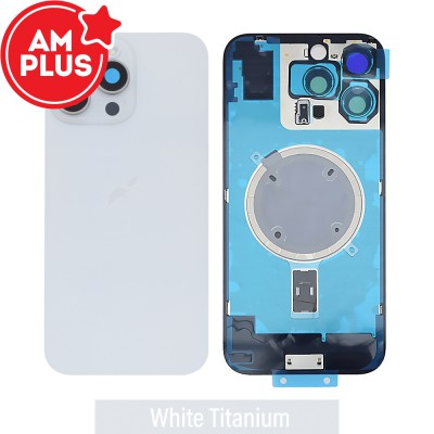 AMPLUS Rear Cover Glass with Camera Lens Glass and MagSafe Magnet for iPhone 16 Pro Max