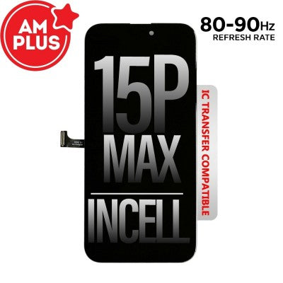AMPLUS Incell LCD Assembly for iPhone 15 Pro Max Screen Replacement (80Hz–90Hz)