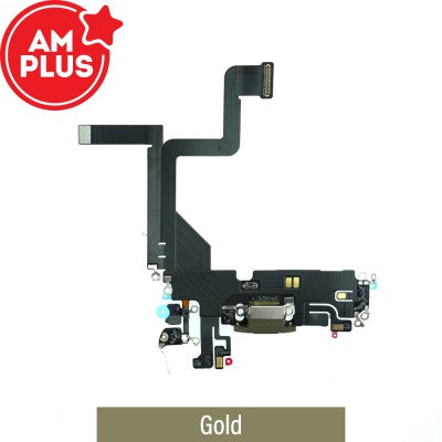 AMPLUS Charging Port Connector for iPhone 14 Pro – Black, Gold, Silver, Purple-3