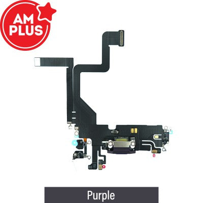 AMPLUS Charging Port Connector for iPhone 14 Pro – Black, Gold, Silver, Purple-4