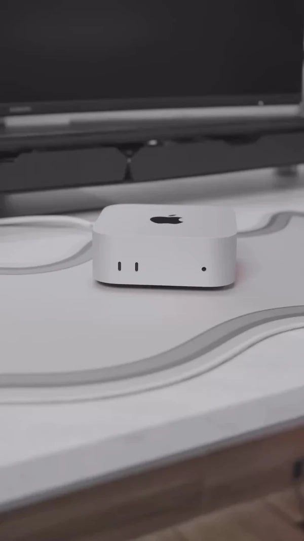 RayCue Mac Mini Hub & Stand with NVMe SSD Enclosure (US Plug)-7