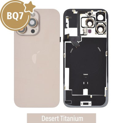 BQ7 Rear Cover Glass with Camera Lens Glass and Wireless NFC Charging with Flash Flex Cable for iPhone 16 Pro Max-2