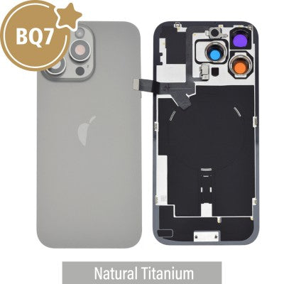 BQ7 Rear Cover Glass with Camera Lens Glass and Wireless NFC Charging with Flash Flex Cable for iPhone 16 Pro Max-3