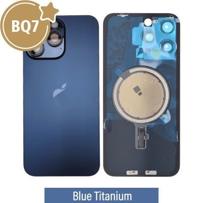 BQ7 Rear Cover Glass with Camera Lens Glass & MagSafe Magnet for iPhone 15 Pro Max