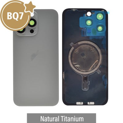 BQ7 Rear Cover Glass with Camera Lens Glass & MagSafe Magnet for iPhone 15 Pro Max-3