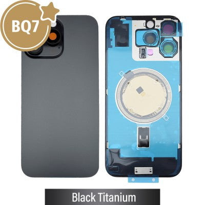 BQ7 Rear Cover Glass with Camera Lens Glass and MagSafe Magnet for iPhone 16 Pro Max (No Logo)