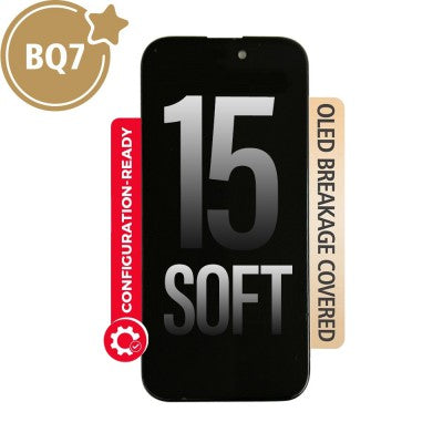 BQ7 Diagnosable Soft OLED Assembly with Proximity Sensor Flex for iPhone 15 (Configuration Ready)