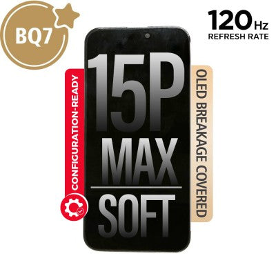 BQ7 Diagnosable Soft OLED Assembly with Proximity Sensor Flex for iPhone 15 Pro Max (120Hz)-2