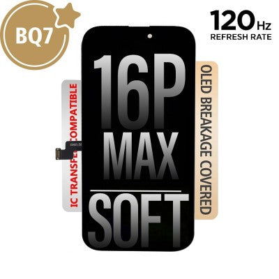 BQ7 Soft OLED Assembly for iPhone 16 Pro Max – 120Hz (IC Chip Transfer Compatible)