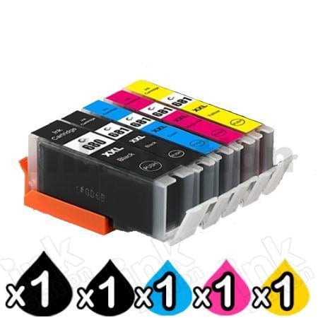 Canon PGI-680XXL / CLI-681XXL Compatible Ink Cartridge 5-Pack — Extra High Yield