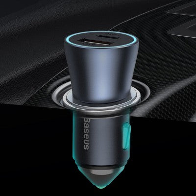 Baseus Golden Contactor Pro Dual Fast Charger Car Charger U+U 40W (With Simple wiring USB For Type-C 5A 1.0m)