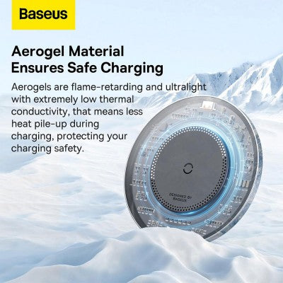 Baseus Simple 2 Wireless Charger 15W With Type-C To Type-C Cable-Cluster Black