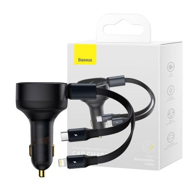Baseus Enjoyment Retractable 2-in-1 Car Charger C+C 33W